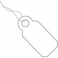 Bsc Preferred 3/8 x 13/16'' White Merchandise Tags - Pre-Strung Magenta String, 1000PK S-8574M